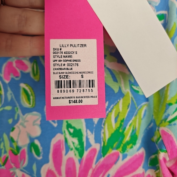 Lilly Pulitzer NWT Sophie UPF 50+ Shift Mini Dress Tropical Floral Size Small - Picture 9 of 11